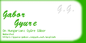gabor gyure business card