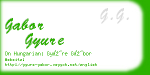 gabor gyure business card